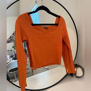 Wild Fable Orange Off-Shoulder Top, Size M